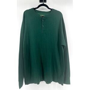 L.L. Bean Wool Blend Henley Style Long Sleeve Men's XL Tall